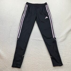 Adidas Track Pants Womens XS Black Pink HR7118 Tiro 3-Stripe Activewear Joggers